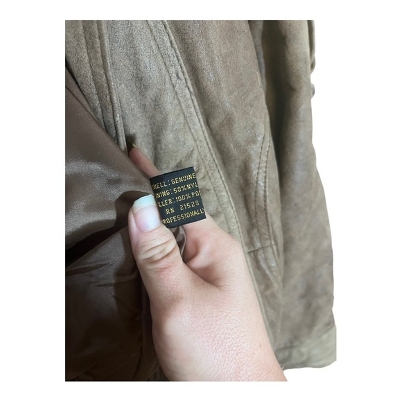 Reed sportswear Men’s vintage brown Genuine leather bomber jacket size XL - Picture 5 of 6